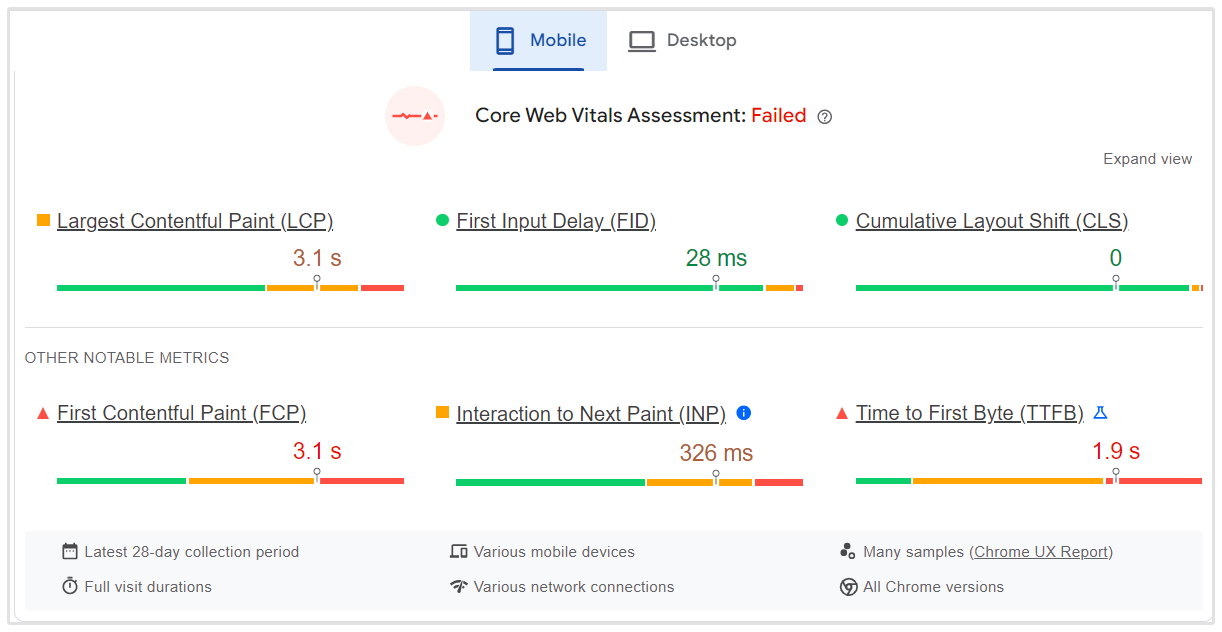 Page Load Speed